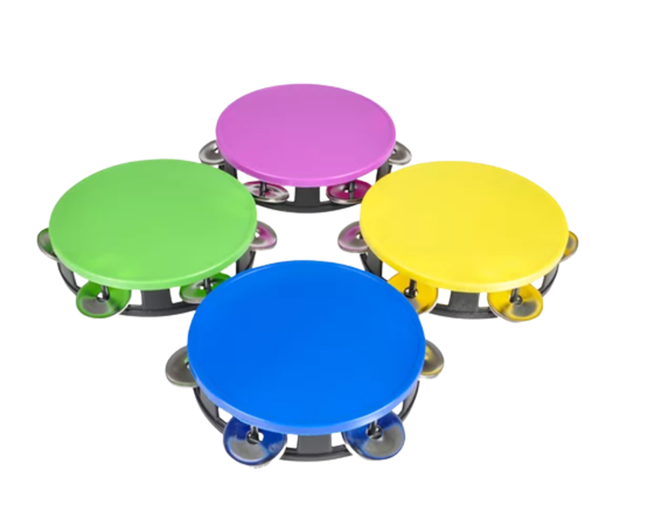 5.5" Kids Tambourine – Colorful Handheld Rhythm Instrument for Classroom Music, Crafts & Party Activities (1 Pack)
